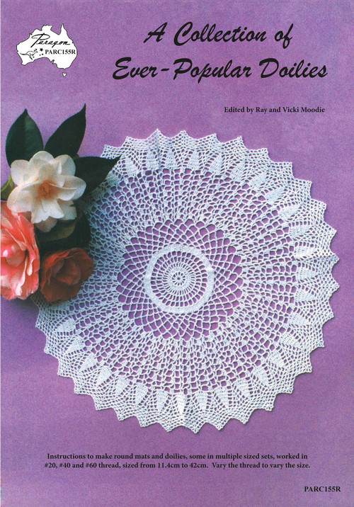 Image of front cover of Australian Craft Moods (Paragon) Crochet book PARC155R, A Collection of Ever-Popular Doilies.