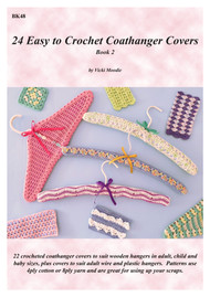 Front cover image of Craft Moods book BK48 (A4) 24 Easy to Crochet Coathanger Covers Book 2, by Vicki Moodie (Australian).