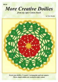 Front cover image of Australian Craft Moods book BK50, More Creative Doilies from my 4ply Cotton Stash, by Vicki Moodie.