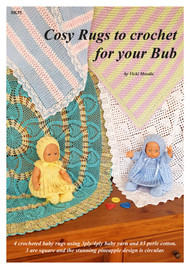 Front cover image of Australian Craft Moods publication BK55 (A4), Cosy Rugs to crochet for your Bub, by Vicki Moodie.