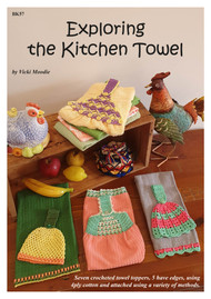 Front cover image of Australian Craft Moods publication BK57 (A4), Exploring the Kitchen Towel by Vicki Moodie.
