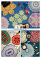 Back cover image of Australian Craft Moods publication BK25 (A4), Doilies to crochet in 4ply cotton, by Vicki Moodie, showing images of finished articles.