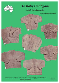 Front cover image of Paragon baby knitting book PARK211R 16 Baby Cardigans.