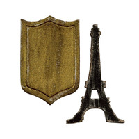 Sizzix Movers & Shapers Magnetic Die Tim Holtz - Mini Eiffel Tower & Shield 659443