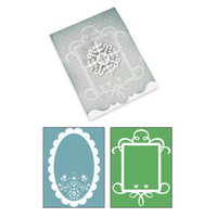 Sizzix Bigz XL Die w/ Bonus Embossing Folder - Card Ornate #3 and Frames Set 658188