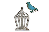 Sizzix Movers & Shapers Magnetic Die Tim Holtz - Mini Bird & Cage Set 657207