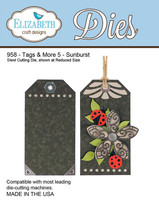Elizabeth Craft Design Die  - Tags & More 5 - Sunburst 958