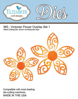 Elizabeth Craft Design Die  - Victorian Flower Overlay 1 - 965