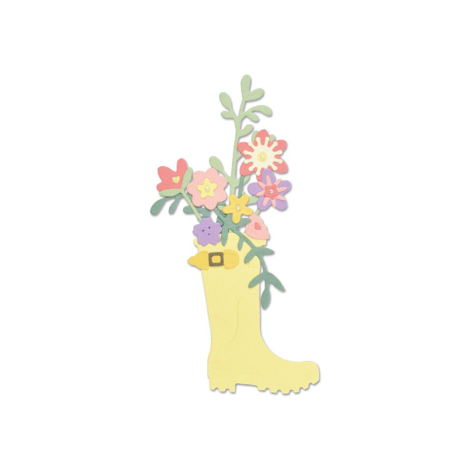 Sizzix Hanging Planter Die 663321 Sizzix Rain Boot Planter Die set 663322