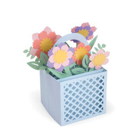 Sizzix Thinlits Die Set 12PK - Card in a Box Flower Basket 663578