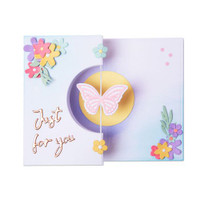 Sizzix Thinlits Die Set 14PK - Butterfly Spinner Card by Georgie Evans 665074