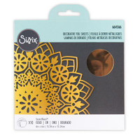 Sizzix Effectz - Decorative Foil Sheets, 6" x 6", 10 Gold Sheets 664566