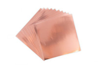 Sizzix Surfacez - Aluminum Metal Adhesive Sheets, 6" x 6", Rose Gold, 10PK 665259