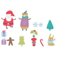 Sizzix Thinlits Die Set 11PK - Doodle Christmas 665339
