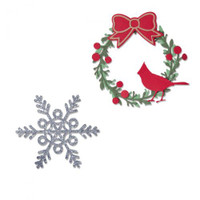 Sizzix Thinlits Die Set 9PK - Wreath & Snowflake by Eileen Hull 665326