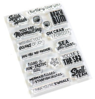 Elizabeth Craft Design Clear Stamps - Splish Splash Sentiments CS-164