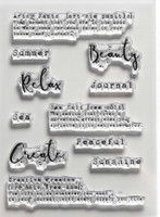 Elizabeth Craft Design Clear Stamps - Journal Words CS-179