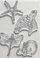 Elizabeth Craft Design Clear Stamps - Water Creatures CS-183