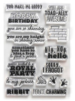 Elizabeth Craft Design Clear Stamps - Prince & Frog Sentiments CS-185