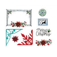 Sizzix Framelits Die Set 7PK w/Stamps - Christmas Envelope 663150