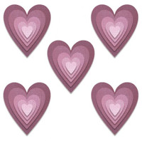 Sizzix Thinlits Die Set 25PK - Stacked Tiles, Hearts by Tim Holtz