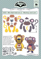 Karen Burniston - Mini Ball Add Ons 2 - Monkey & Lion 1203