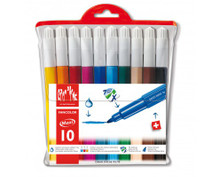 Fancolor Fibre-Tipped Pen Maxi Assort. 10 Plastic Wallet   |  195.710
