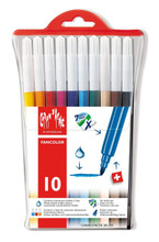 Fancolor Fibre-Tipped Pen Assort. 10 Plastic Wallet  |  285.710