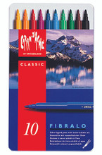 Fibralo Fibre-Tipped Pen Assort. 10 Box Metal  |  185.310