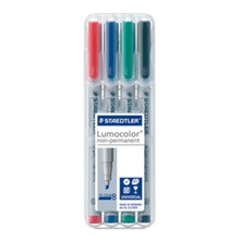 Staedtler Lumocolor Non Permanent Broad - Box of 4 Colours (2.5mm)