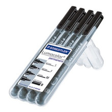 Staedtler Lumocolor Permanent Assorted Sizes - Box of 4