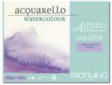 FABRIANO ARTISTICO TRADITIONAL WHITE 4 SIDES GLUED PAD ROUGH 30 SHEETS 200GSM 12.5X18CM