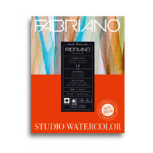 Fabriano Studio Watercolour 300GSM Pad Hot Pressed (Smooth) 12 Sheets - 20.3cm x 25.4cm