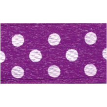 Polka-Dot Satin Ribbon - Violet with White Dots