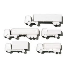 White Polystyrene Lorry Set - 1:200