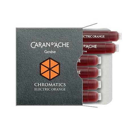 Caran D'Ache Chromatics Ink Cartridges 6pcs - Electric Orange | 8021.052