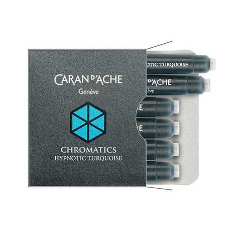 Caran D'Ache Chromatics Ink Cartridges 6pcs - Hypnotic Turquoise | 8021.191
