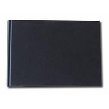 K&P Hardbound Sketchbook 100gsm 176pgs - A5/8.3" x 5.8" Landscape - Black