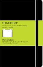 MOLESKINE PLAIN NOTEBOOK, BLANK, LARGE, 240 PAGES, HARD BLACK