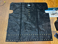 Prindle 18 trampoline with side loops made in America by skilled artisans at SLO Sail and Canvas with black 8oz Polypropylene basket weave mesh, and your choice of thread. Hand pounded #4 brass spur grommets. Adjustable hiking straps made of 3” Polypropylene webbing. 12” X 12” halyard pocket, included. 
