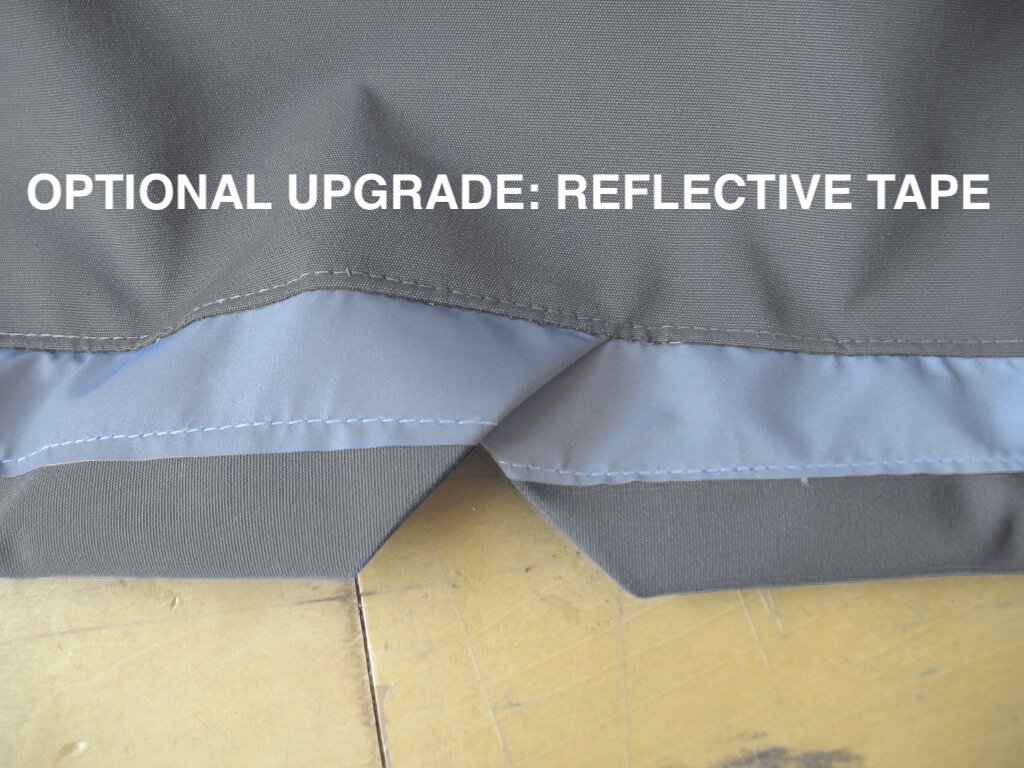 Optional Upgrade: Reflective Tape - increase visibility while parked on the street or boatyard.
