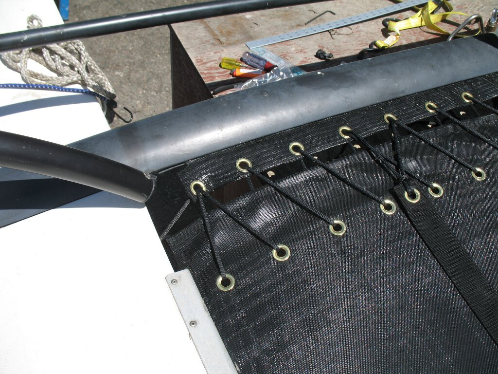 3pc Trampoline to fit Hobie® 18 Catamaran- Black Mesh - SLO Sail