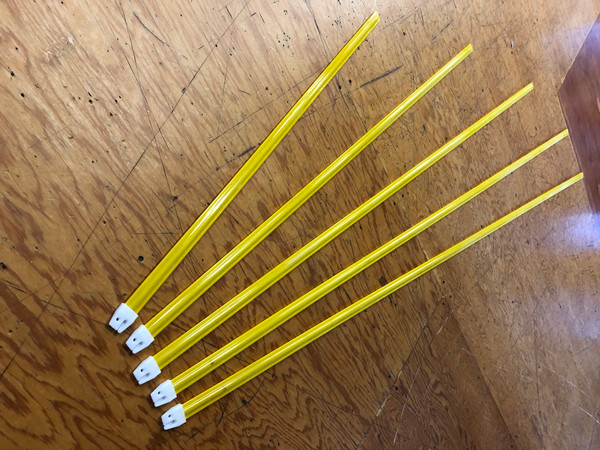 Precut pultruded "Saturn Profile" batten set to fit Hobie Wave mainsail by SLO Sail and Canvas. End caps included.