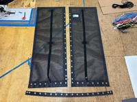 Ultra-premium "lifetime" 3pc Trampoline to fit a Hobie® 18 catamaran made in America by skilled artisans at SLO Sail and Canvas. Adjustable hiking straps made of 2” Polypropylene webbing. 12” X 12” Halyard pocket, included. 