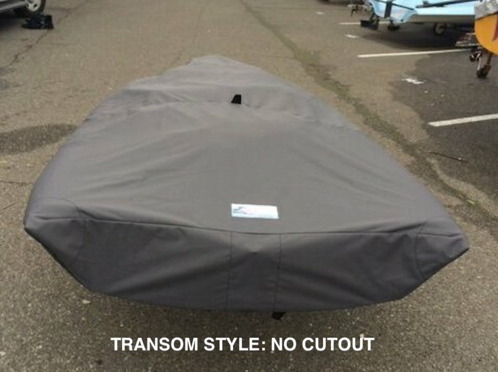 RS Aero Sailboat Deck Cover by SLO Sail and Canvas. Choose from SPLIT or SOLID transom styles. SOLID transom shown. 