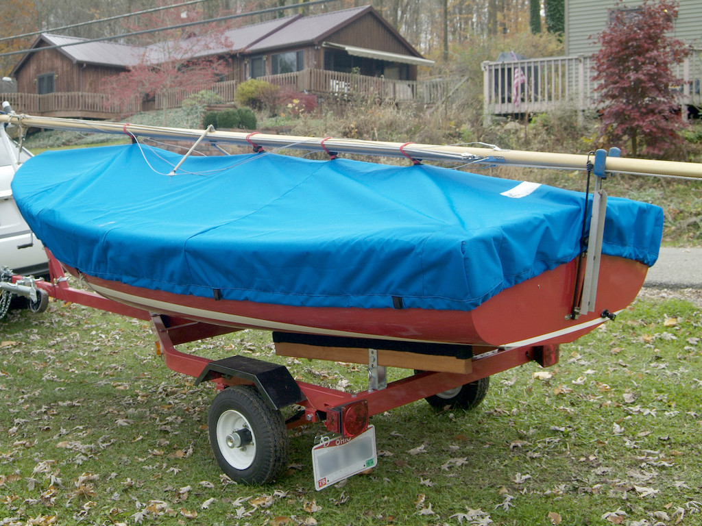 Sailboat Top Cover by SLO Sail and Canvas. Shown in Polyester Royal Blue. 