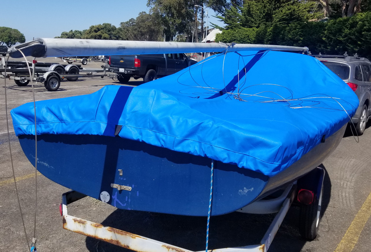 Webbing loops are sewn around the perimeter of our top covers allowing your cover to be tied to your boat. 