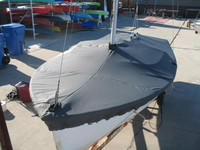 Tanzer Overnighter Sailboat Mooring Cover made in America by skilled artisans at SLO Sail and Canvas.
