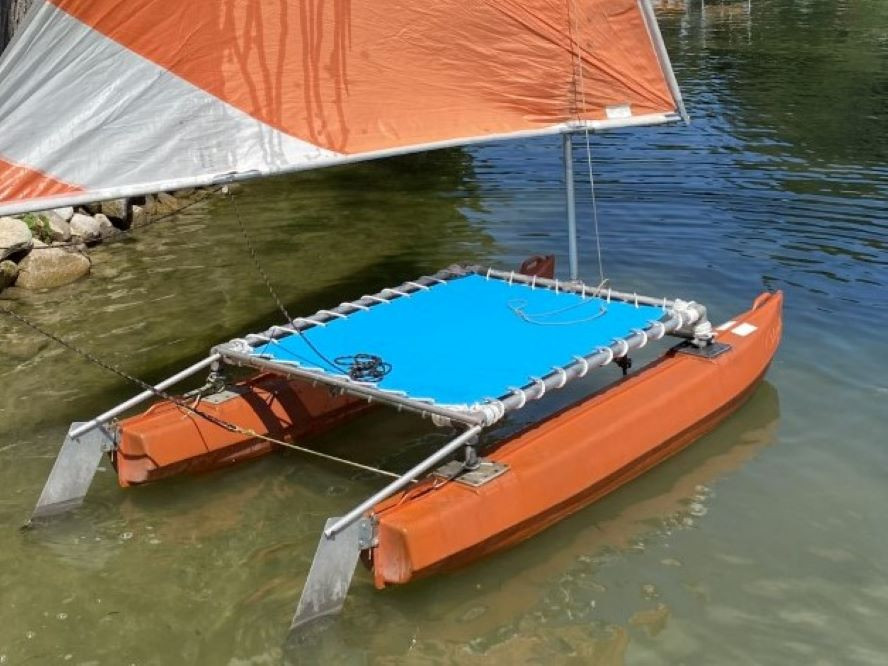 Catyak Catamaran Trampoline Textilene 90 Mesh SLO Sail and Canvas