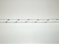 Marlow 8 plait Prestretch - great for halyards, outhauls, and downhauls with little elongation and great cleating. 